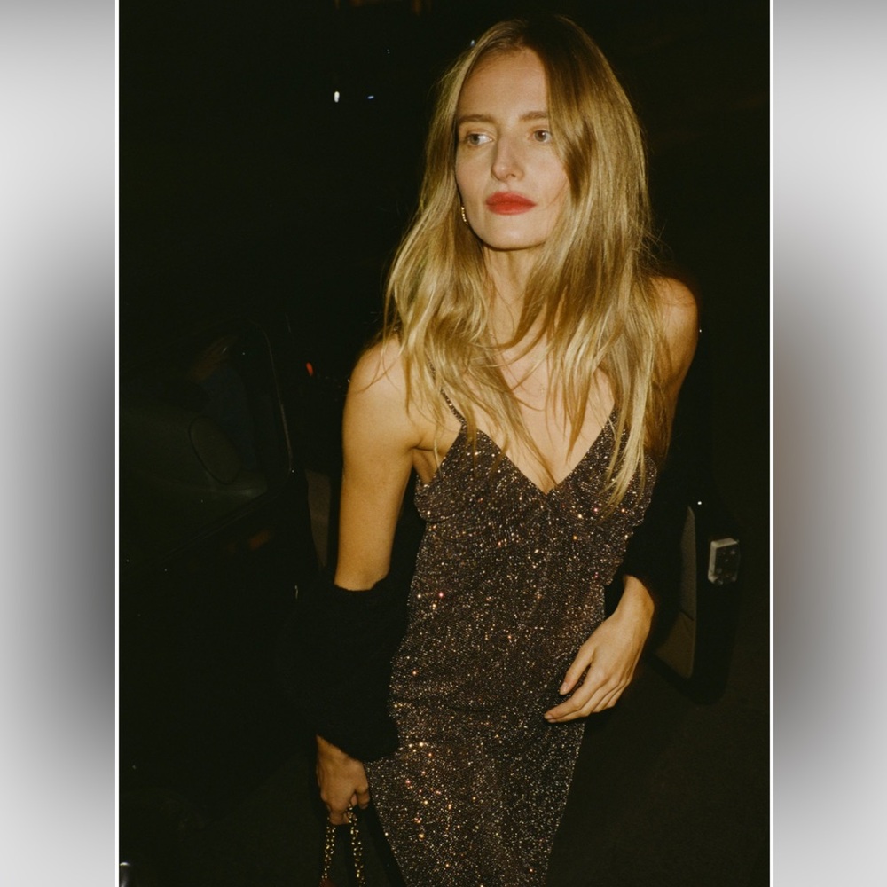 Rouje Metallic Party Dress
